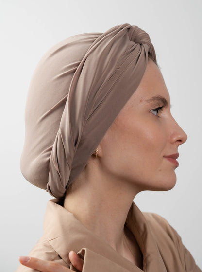 Multifunctional headwrap - greige