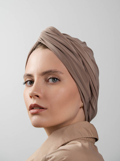 Multifunctional headwrap - greige