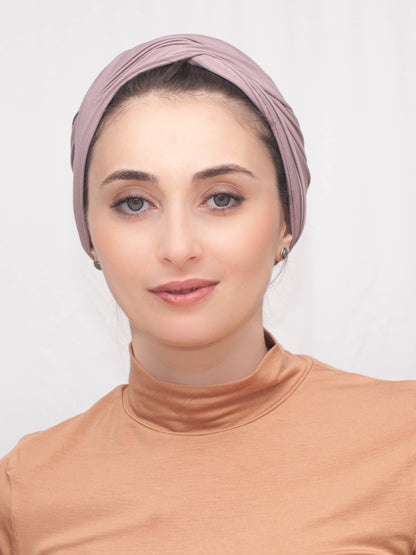 Multifunctional headwrap - mauve