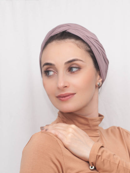 Multifunctional headwrap - mauve