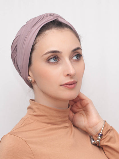 Multifunctional headwrap - mauve