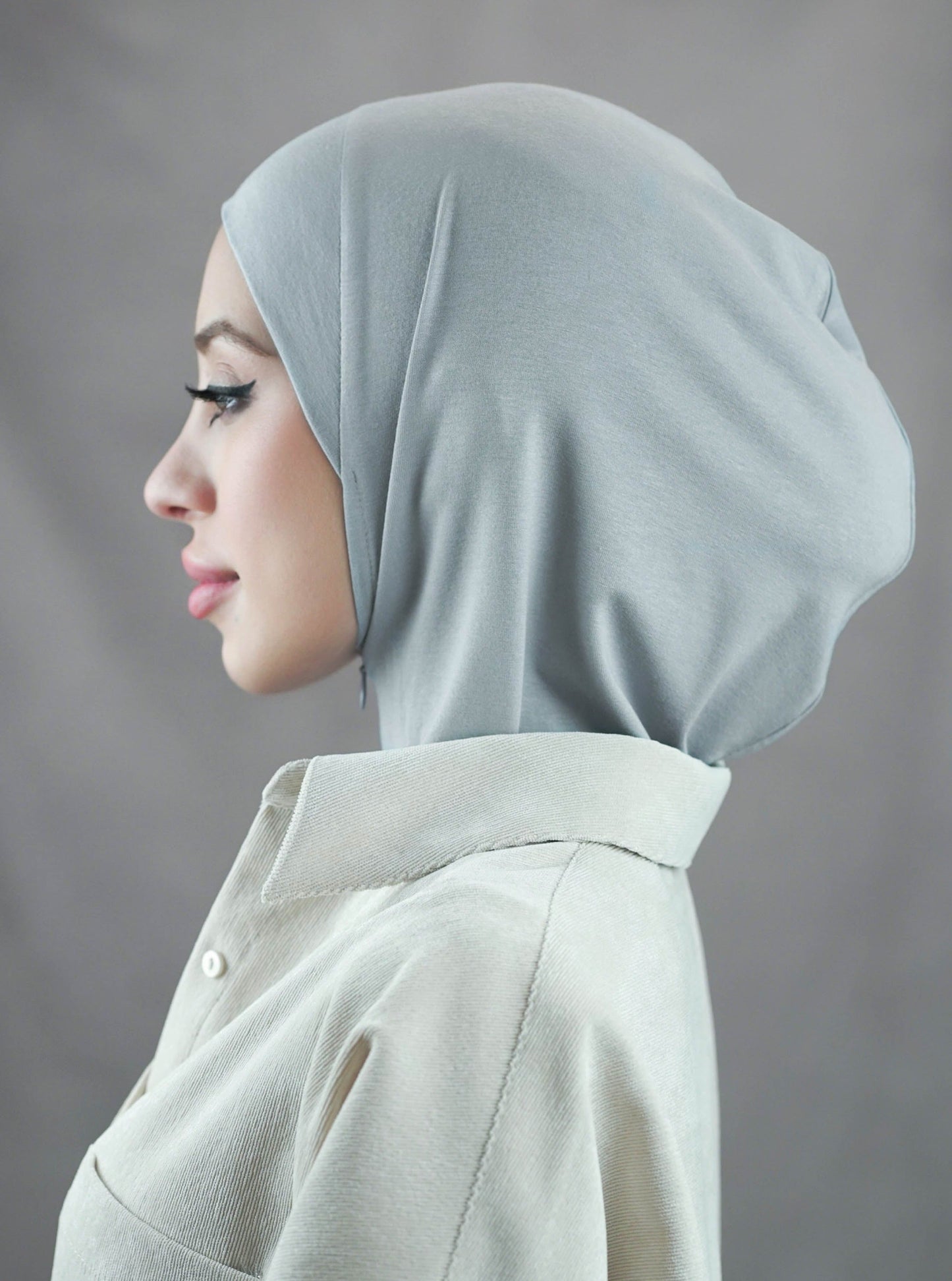 Zip hijab - lightgrey