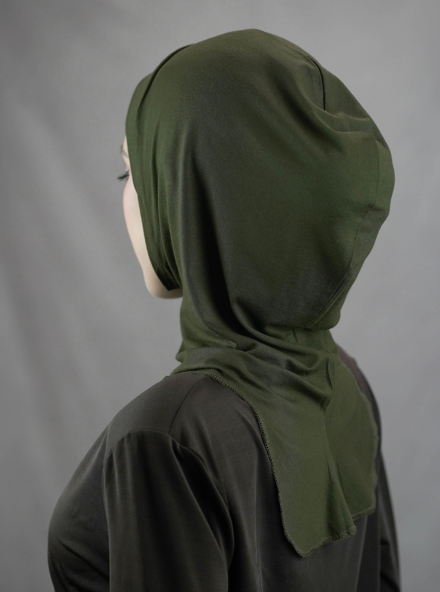 Zip hijab - army green