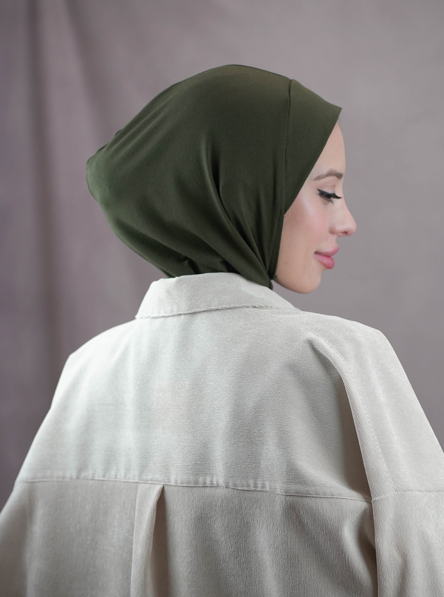 Zip hijab - army green