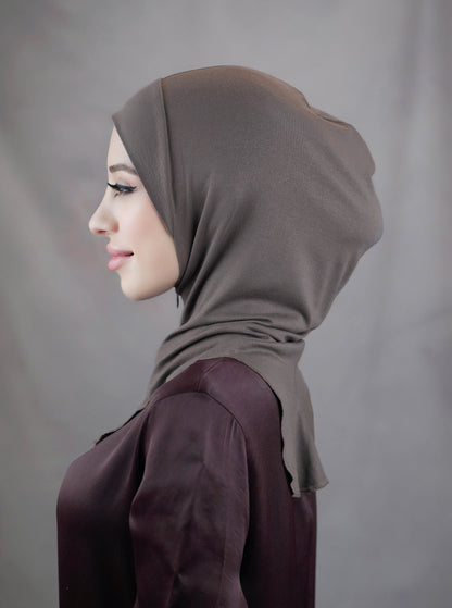 Zip hijab - darkgrey