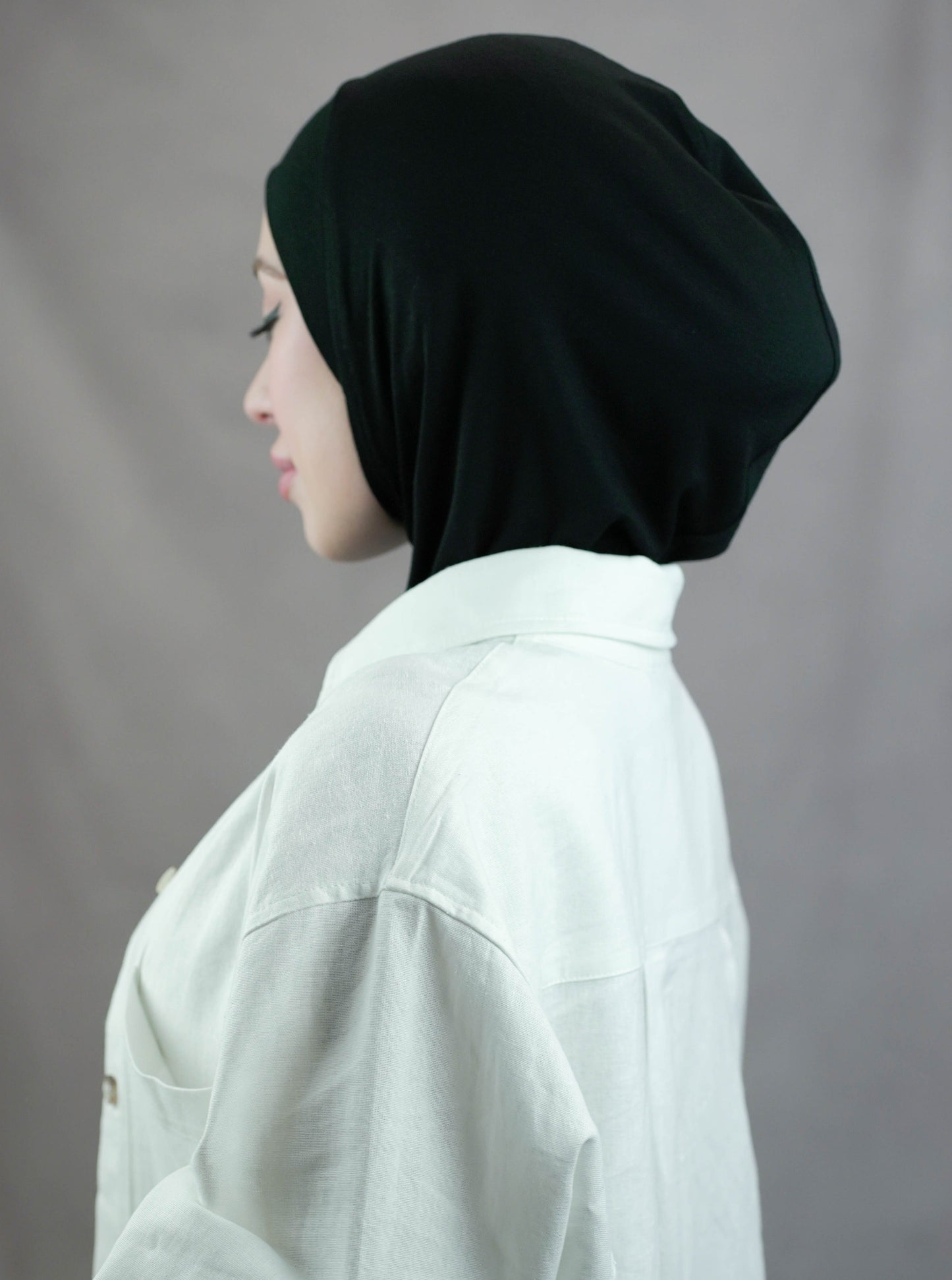 Zip hijab - black