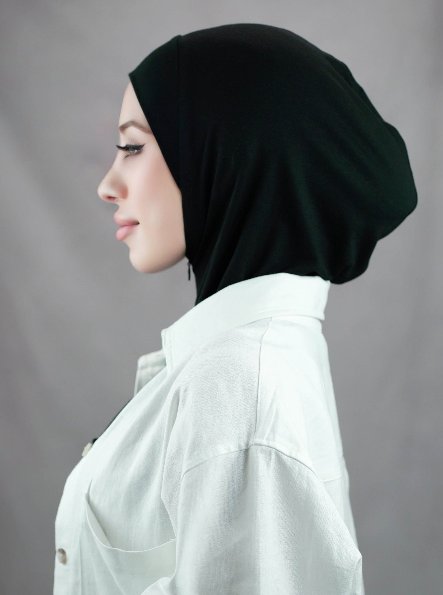 Zip hijab - black