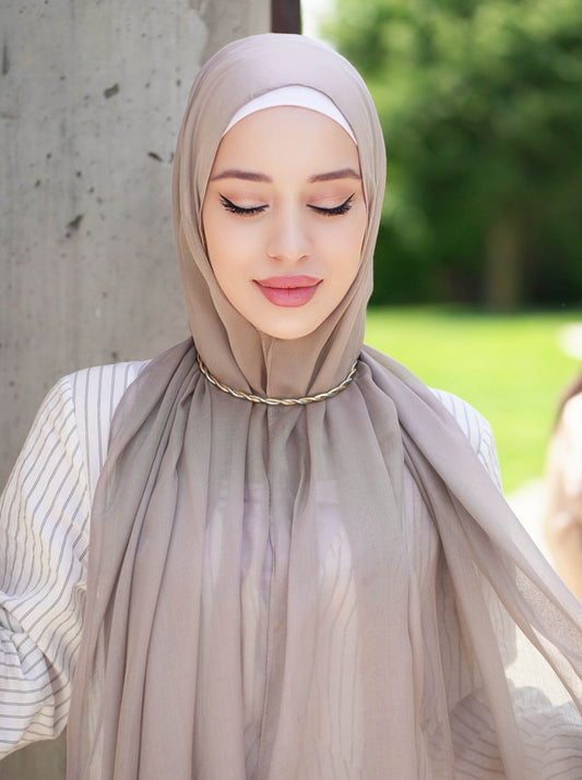 Airy modal scarf - aesthetic grey