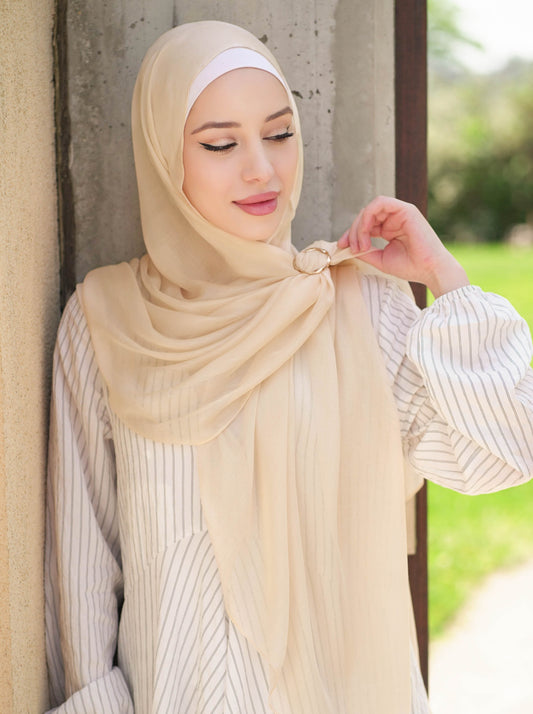 Airy modal scarf - beige