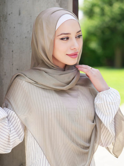 Airy modal scarf - lightgrey