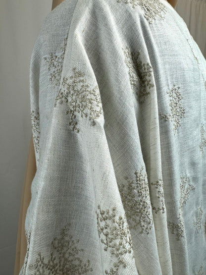 Luxury Handmade Linen Abaya with embroidery