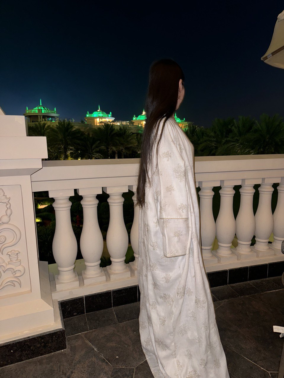 Luxury Handmade Linen Abaya with embroidery